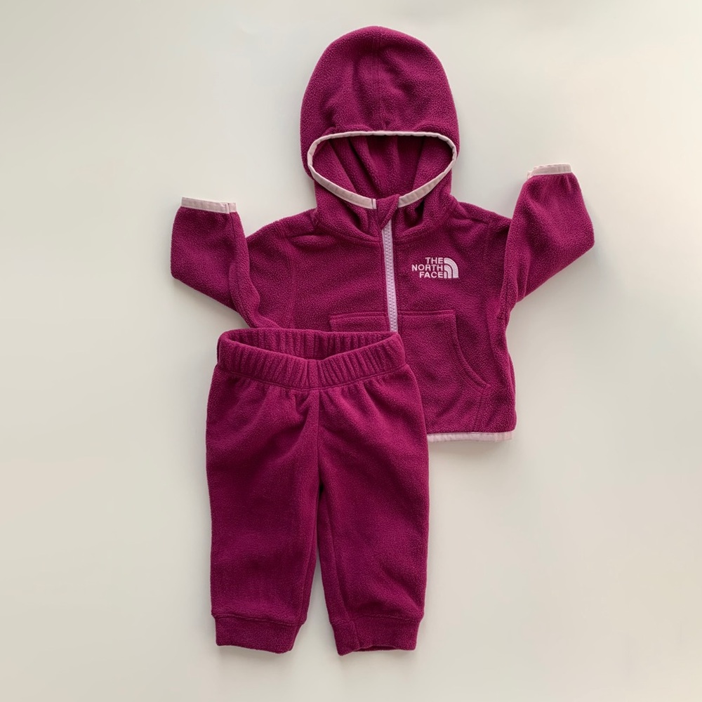 North Face Purple Fleece Baby 2 Piece Size 0-3 mo